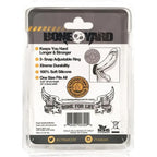 C1 Releasing Boneyard Silicone Cock Strap 3Snap Adjustable Cock Ring Black