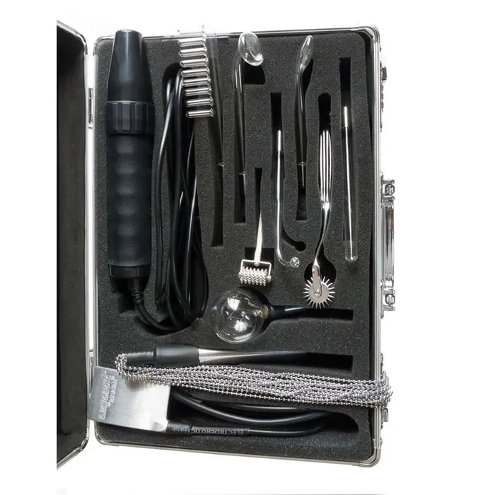 Stockroom KinkLab Agent Noir Neon Wand Kit E-Stim Kit 11 Piece Set