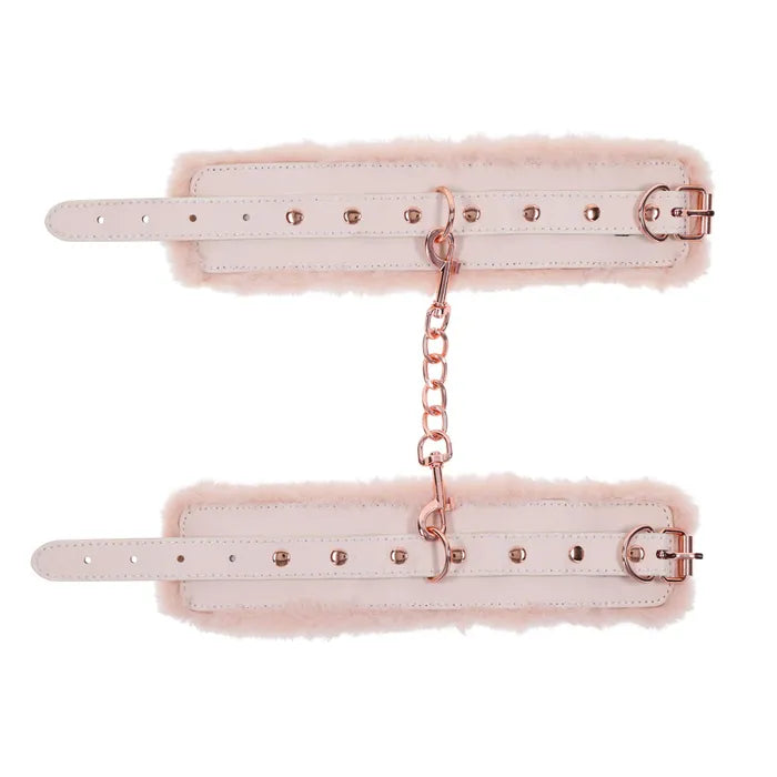Sportsheets Sex & Mischief Peaches n CreaMe Fur Handcuffs Restraints Peach