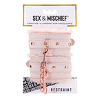 Sportsheets Sex & Mischief Peaches n CreaMe Fur Handcuffs Restraints Peach