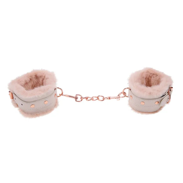 Sportsheets Sex & Mischief Peaches n CreaMe Fur Handcuffs Restraints Peach