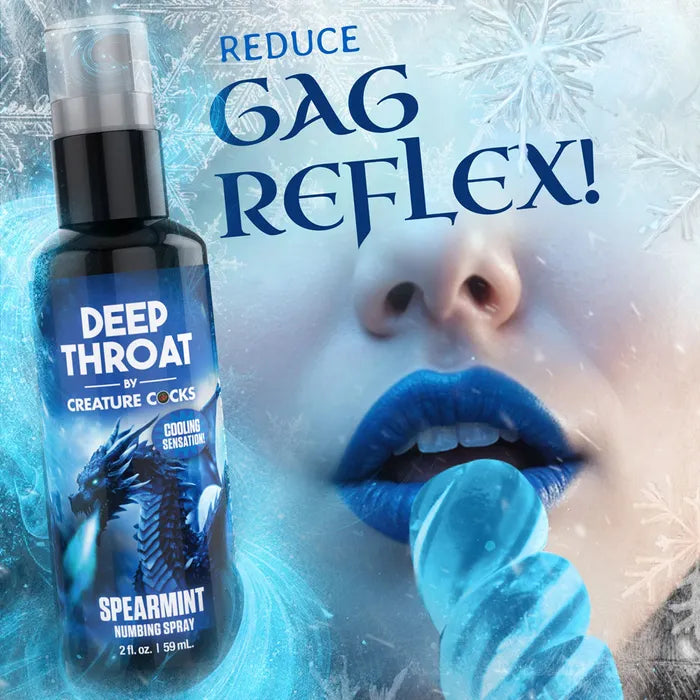 XR Brands Creature Cocks Deep Throat Spray Spearmint Flavoured Numbing Spray 59ml XR Brands