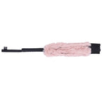 Sportsheets Sex & Mischief Brat Faux Fur Flogger Black Whip With Pink Faux Feather 50cm