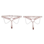 Sex & Mischief Peaches N CreaMe Pearl Garters With Pearls Set Of 2 Peach / Rose Goldd Sportsheets