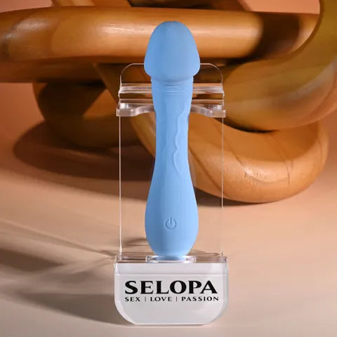 Selopa DAINTY DICK USB Rechargeable Mini Vibrator 11.9cm Baby Blue Secondary image