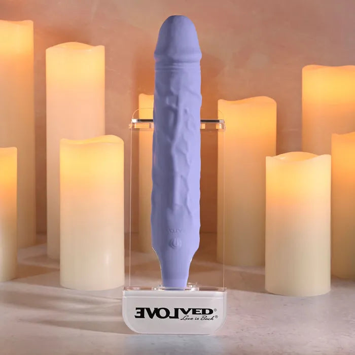 Evolved LARGE PURPLE FANTASY USB Rechargeable Vibrator 21.8cm Purple Evolved