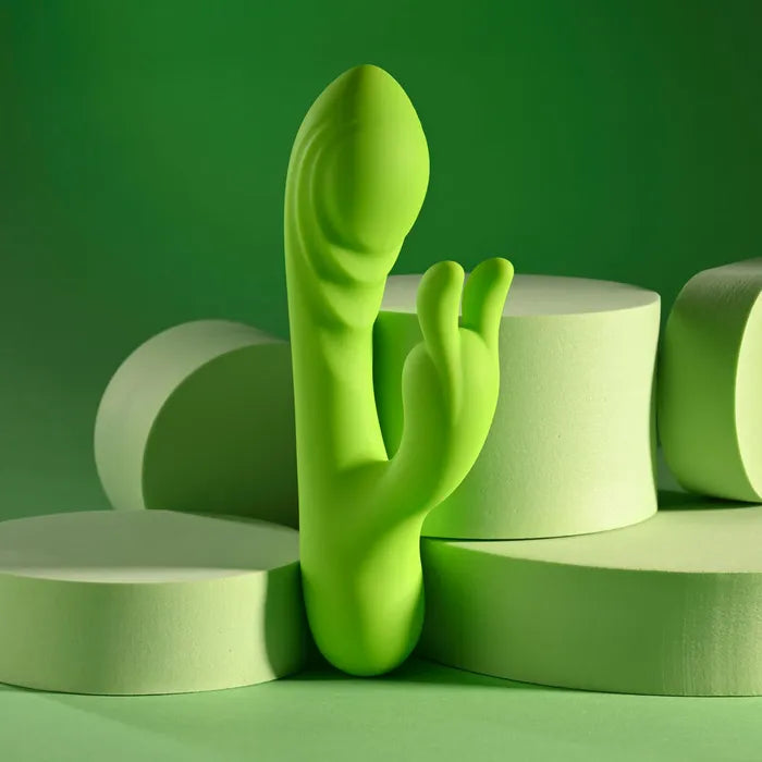Evolved BRAT BUNNY USB Rechargeable Rabbit Vibrator 16.2cm Green Evolved