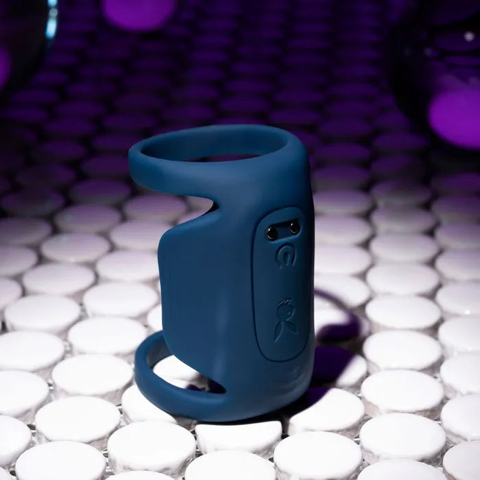 Playboy Pleasure JET PACK Dark Blue USB Rechargeable Vibrating Penis Harness Secondary image