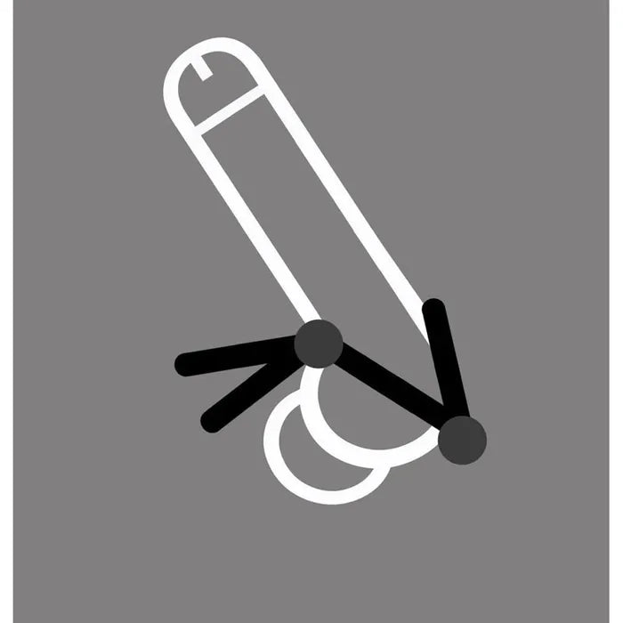 C1 Releasing Boneyard Cock Leash Double Adjustable Lasso Cock Ring Black