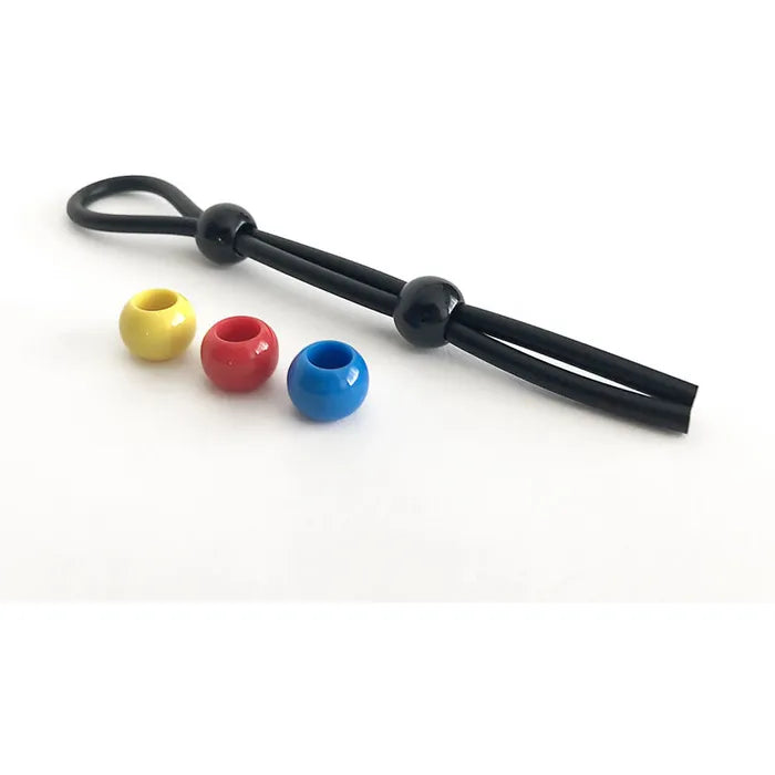 C1 Releasing Boneyard Cock Leash Double Adjustable Lasso Cock Ring Black Secondary image