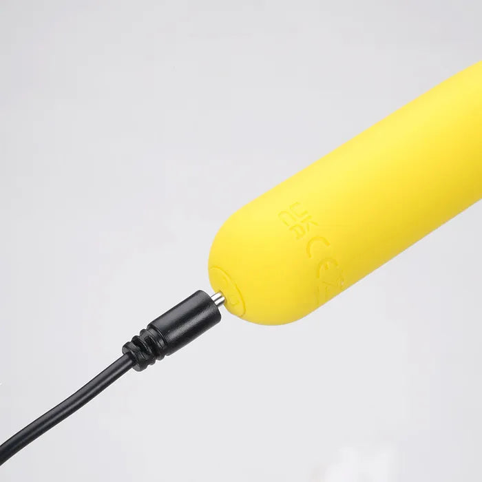 Maia TAWNI USB Rechargeable Bullet with Flickering Tip Yellow 9 cm