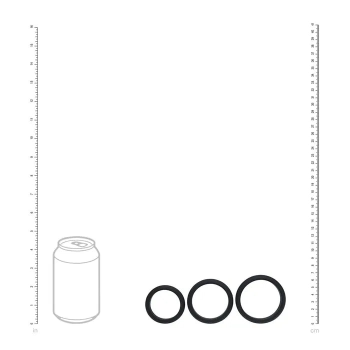 Shots Toys LEVELZ Wide O Silicone Cock Ring Set L / XL / 2X Set Of 3 Sizes Secondary image