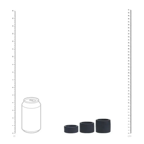 Shots Toys LEVELZ Liquid Silicone Ball Strap Set Of 3 Sizes Black Secondary image