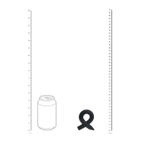Shots Toys LEVELZ Pencil Liquid Silicone Cock Ring Black Shots Toys