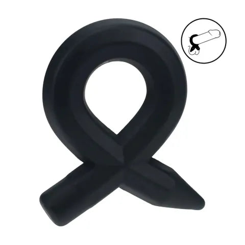 Shots Toys LEVELZ Pencil Liquid Silicone Cock Ring Black Shots Toys