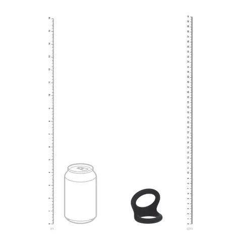 Shots Toys LEVELZ Double O Silicone Cock & Ball Ring Large Black Shots Toys