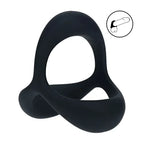 Shots Toys LEVELZ Tri O Ergo Silicone Cock & Ball Ring Black Shots Toys