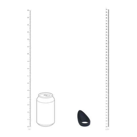 Shots Toys LEVELZ Teardrop Silicone Cock Ring Black Secondary image