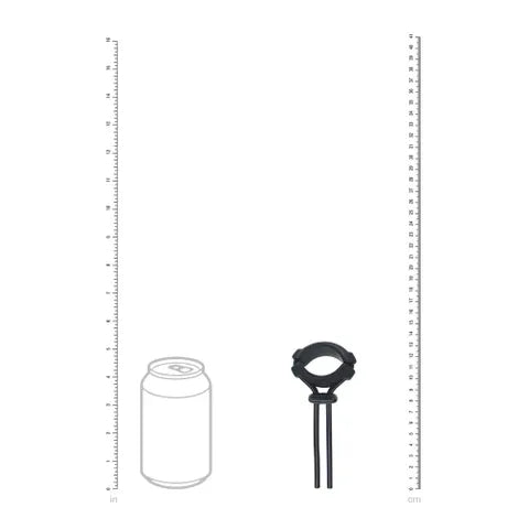 Shots Toys LEVELZ Wide Detachable Lasso Cock Ring Black Shots Toys