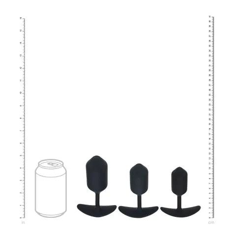 Shots Toys LEVELZ Silicone Weighted Anal Plug Training Set Of 3 Sizes Black Secondary image
