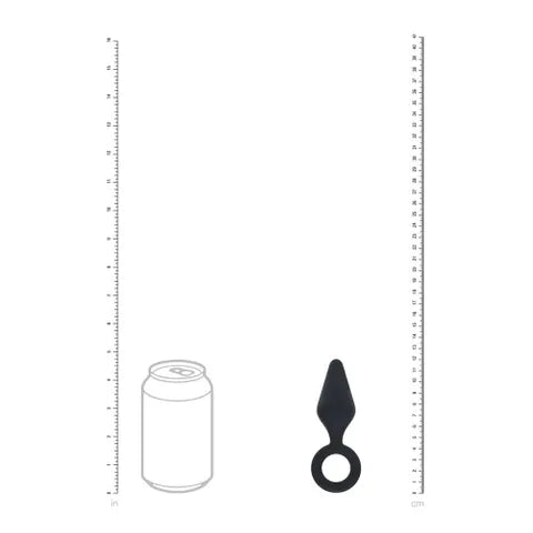 Shots Toys LEVELZ Silicone Anal Plug With Loop Black Shots Toys