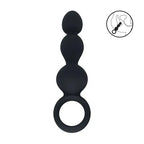 Shots Toys LEVELZ Ribbed Silicone Flared Anal Beads Black 26.7cm Shots Toys