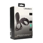 Shots Toys LEVELZ USB Rechargeable Vibrating Cock & Ball Ring With Shaft Loop Black Shots Toys