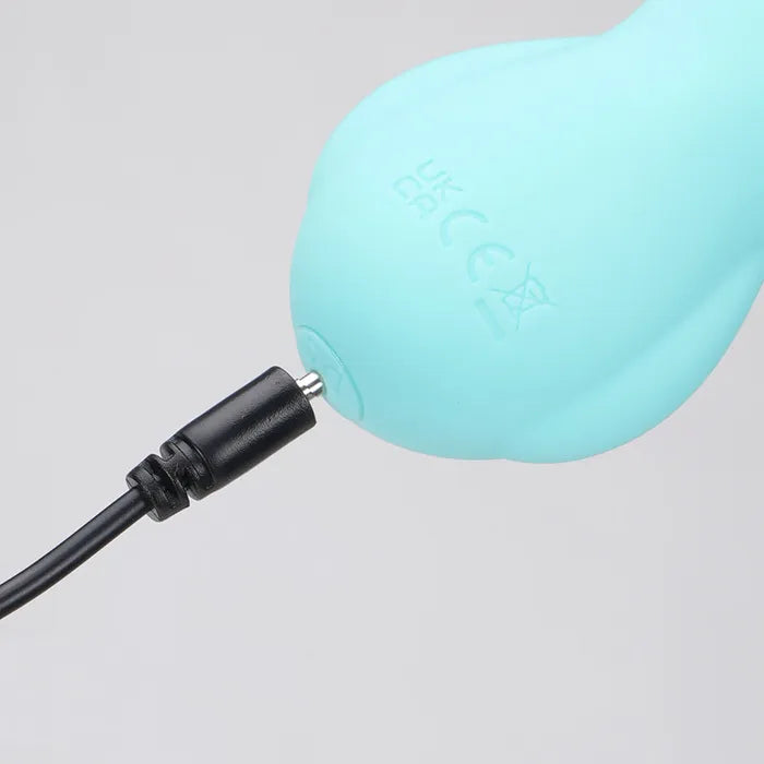 Maia BRI USB Rechargeable Vibrating Bunny Bullet Vibrator  9cm Teal