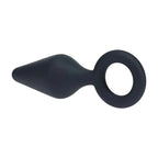 LEVELZ Silicone Anal Plug With Loop Large Black Shots Toys