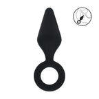 LEVELZ Silicone Anal Plug With Loop Large Black Shots Toys