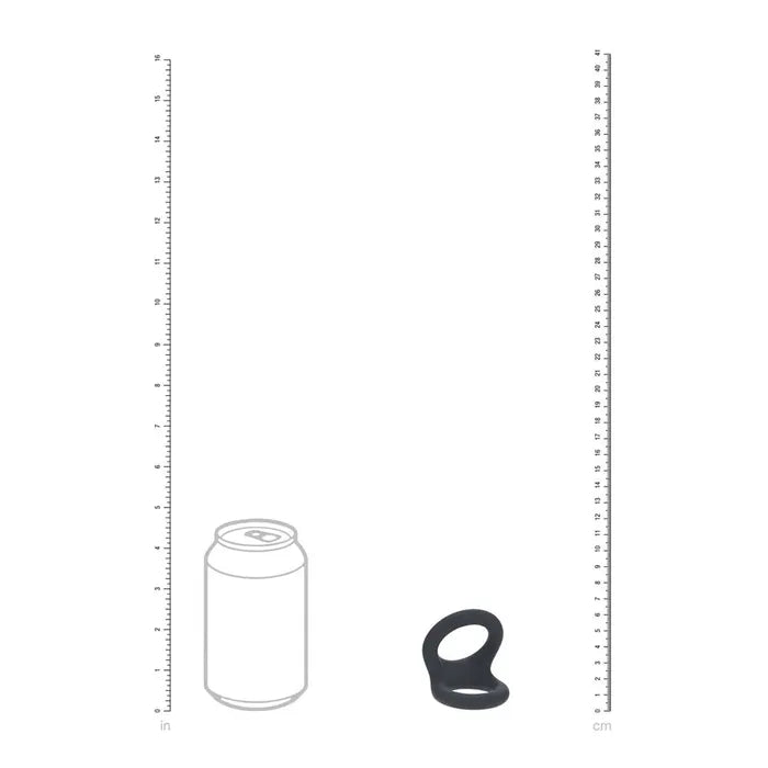 Shots Toys LEVELZ Double O Silicone Cock & Balls Rings Medium Black Shots Toys