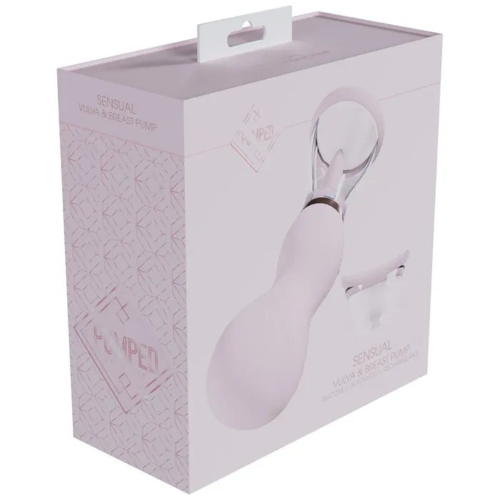 Shots Toys PUMPED Sensual Auto Vulva & Brest Pump Pink USB Rechargeable Ladies Pump