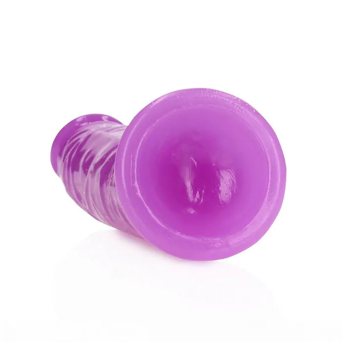 Shots Toys REALROCK Slim Glow In The Dark Dong 6 Inch Purple