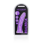 Shots Toys REALROCK Slim Glow In The Dark Dong 6 Inch Purple