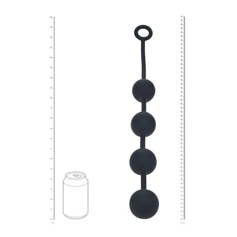 Shots Toys LEVELZ Round Anal Balls Beads Black Secondary image