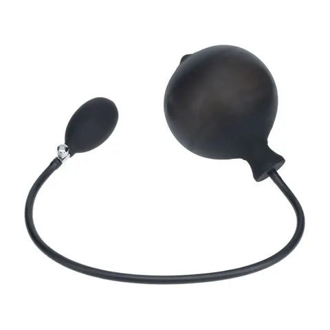 Shots Toys LEVELZ Ribbed Inflatable Anal Plug Black Shots Toys