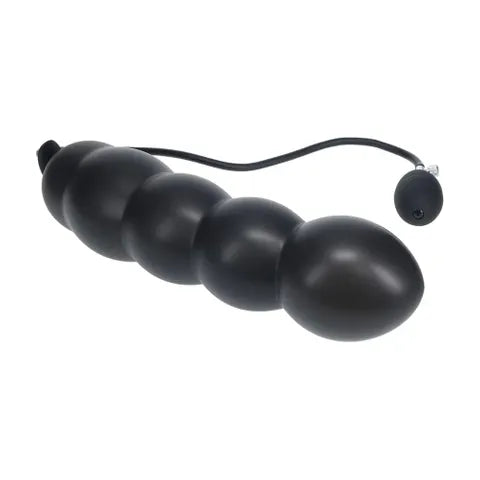Shots Toys LEVELZ Beaded Inflatable Anal Plug Black Shots Toys