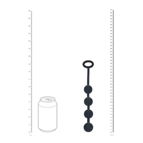 Shots Toys LEVELZ Round Silicone Anal Balls 20mm Black Secondary image