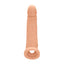Shots Toys REALROCK Realistic Penis Extender Sleeve With Rings 9 Inch Flesh
