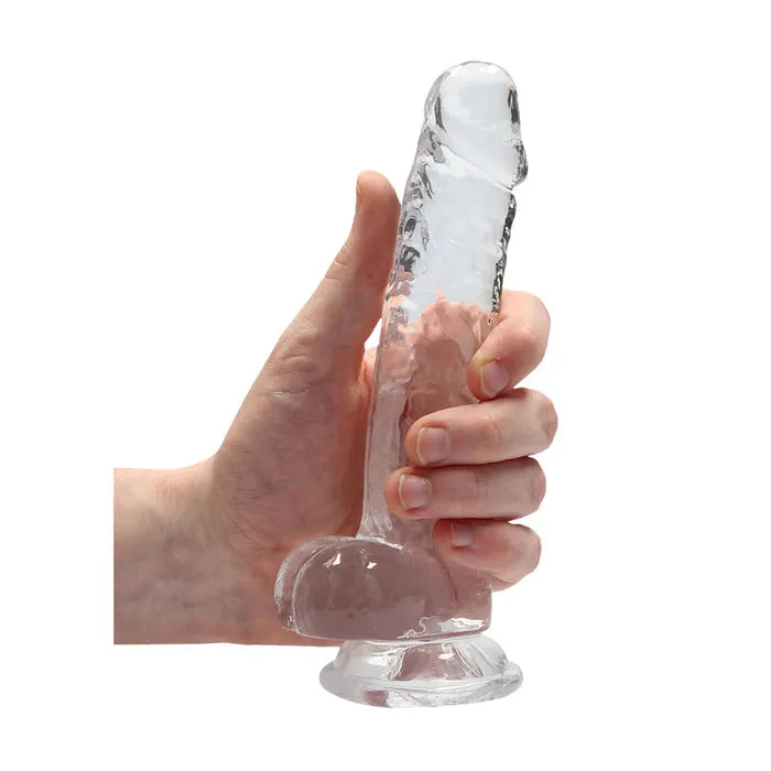 Shots Toys REALROCK Realistic Dildo With Balls Dong 7 Inch Clear