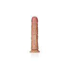 Shots Toys REALROCK Realistic Regular Curved Dildo With Suction Cup 9 Inch Tan
