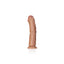 Shots Toys REALROCK Realistic Regular Curved Dildo With Suction Cup 9 Inch Tan