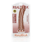 Shots Toys REALROCK Realistic Regular Curved Dildo With Suction Cup 9 Inch Tan