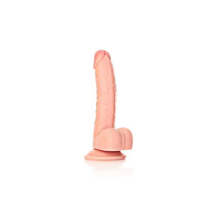 Shots Toys REALROCK Realistic Regular Curved Dong With Balls 7 Inch Flesh