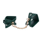 Sportsheets Sex & Mischief Indica Cutout Cuffs Restraints Green / Gold Sportsheets
