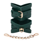 Sportsheets Sex & Mischief Indica Cutout Cuffs Restraints Green / Gold Sportsheets