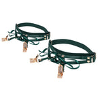Sportsheets Sex & Mischief Indica Laced Up Garters Set Of 2 Green / Gold Sportsheets