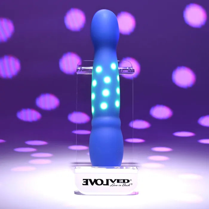 Evolved DISCO DIVA USB Rechargeable Light Up Vibrator 20.9cm Blue Evolved
