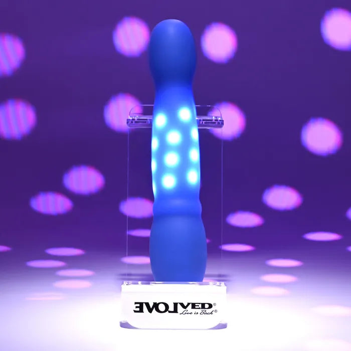 Evolved DISCO DIVA USB Rechargeable Light Up Vibrator 20.9cm Blue Evolved