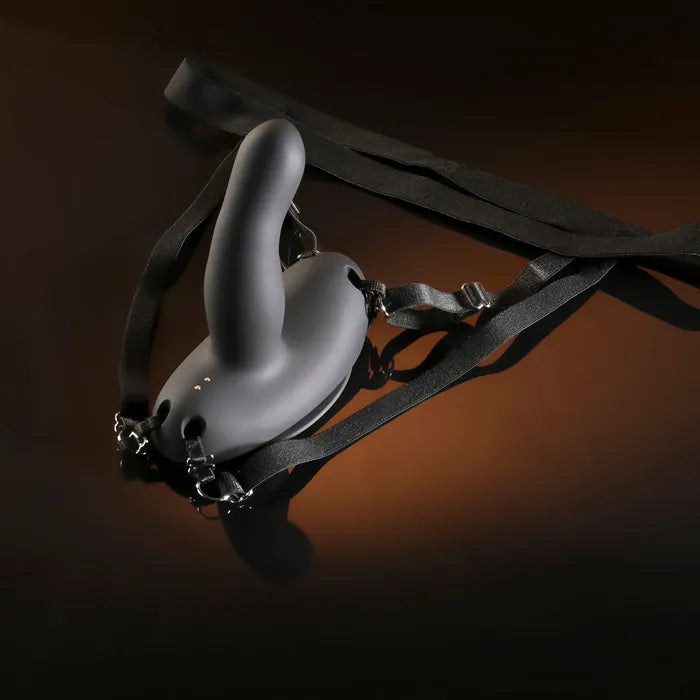 Evolved COME CLOSER USB Rechargeable Vibrating Strap On With Remote Black Evolved